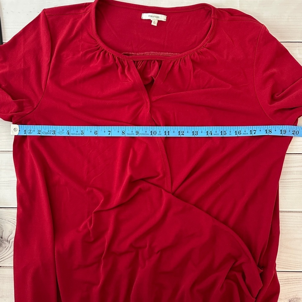 Maurices Drape Front Top - Size Large Office| Lightweight | Business | Career — image 6 of 6